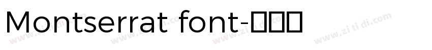 Montserrat font字体转换